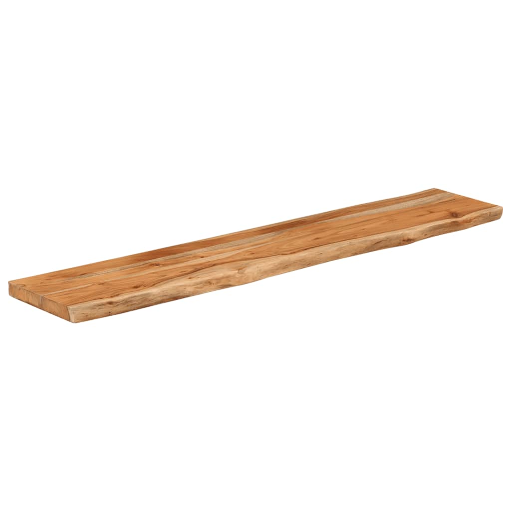 vidaXL Ράφι Επιτοίχιο Ορθ. Live Edge 100x20x3,8 εκ. Μασίφ Ξύλο Ακακίας