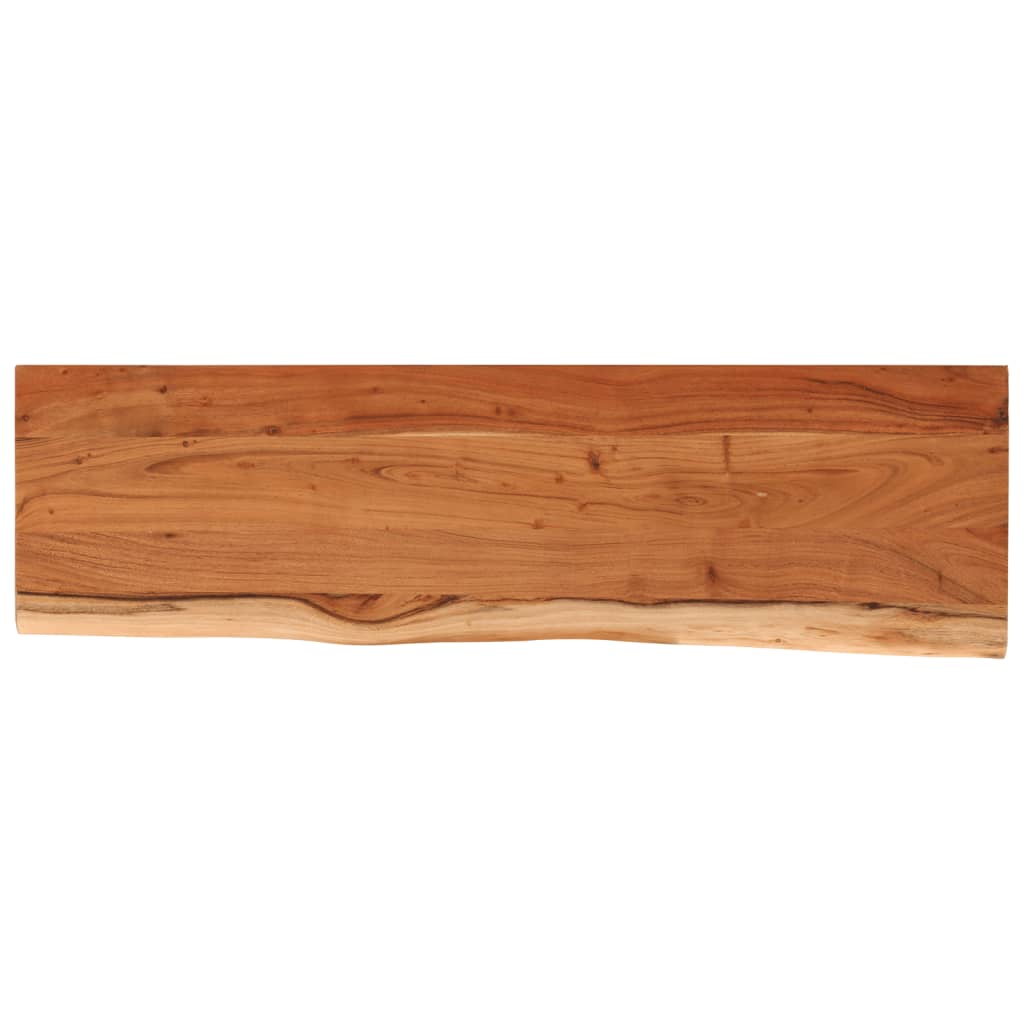 vidaXL Ράφι Επιτοίχιο Ορθ. Live Edge 110x30x3,8 εκ. Μασίφ Ξύλο Ακακίας