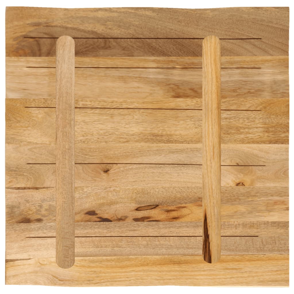 vidaXL Επιφάνεια Τραπεζιού 60x60x3,8 εκ. Live Edge Μασίφ Ξύλο Μάνγκο