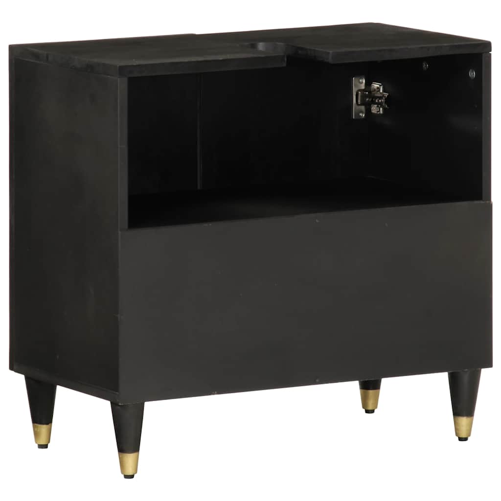 vidaXL Ντουλάπι Μπάνιου 62 x 33 x 58 εκ. από Μασίφ Ξύλο Μάνγκο