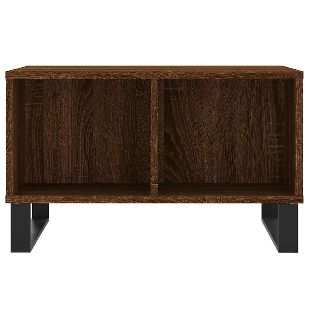 vidaXL Τραπεζάκι Σαλονιού Καφέ Δρυς 60x50x36,5 εκ. Επεξεργασμένο Ξύλο