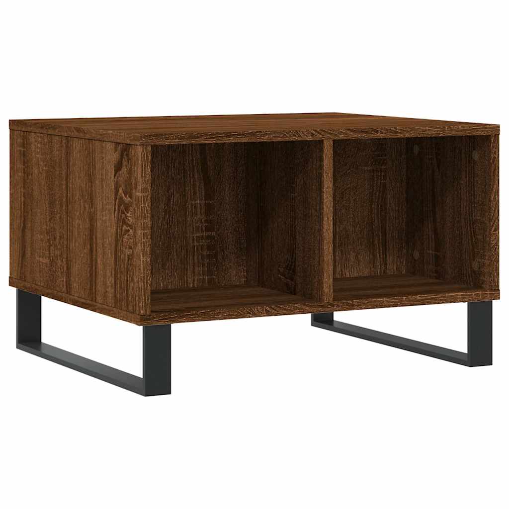 vidaXL Τραπεζάκι Σαλονιού Καφέ Δρυς 60x50x36,5 εκ. Επεξεργασμένο Ξύλο