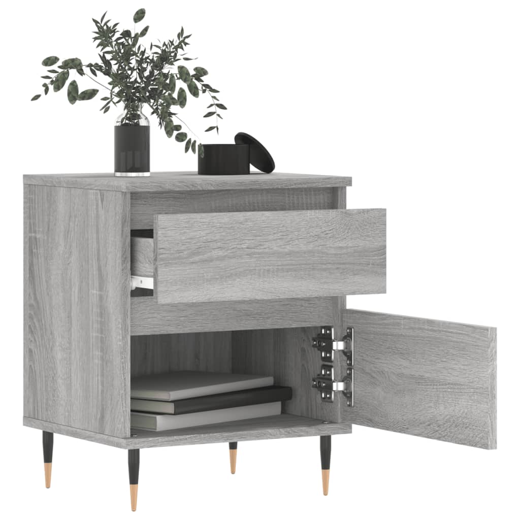 vidaXL Κομοδίνο Γκρι Sonoma 40 x 35 x 50 εκ. από Επεξεργασμένο Ξύλο