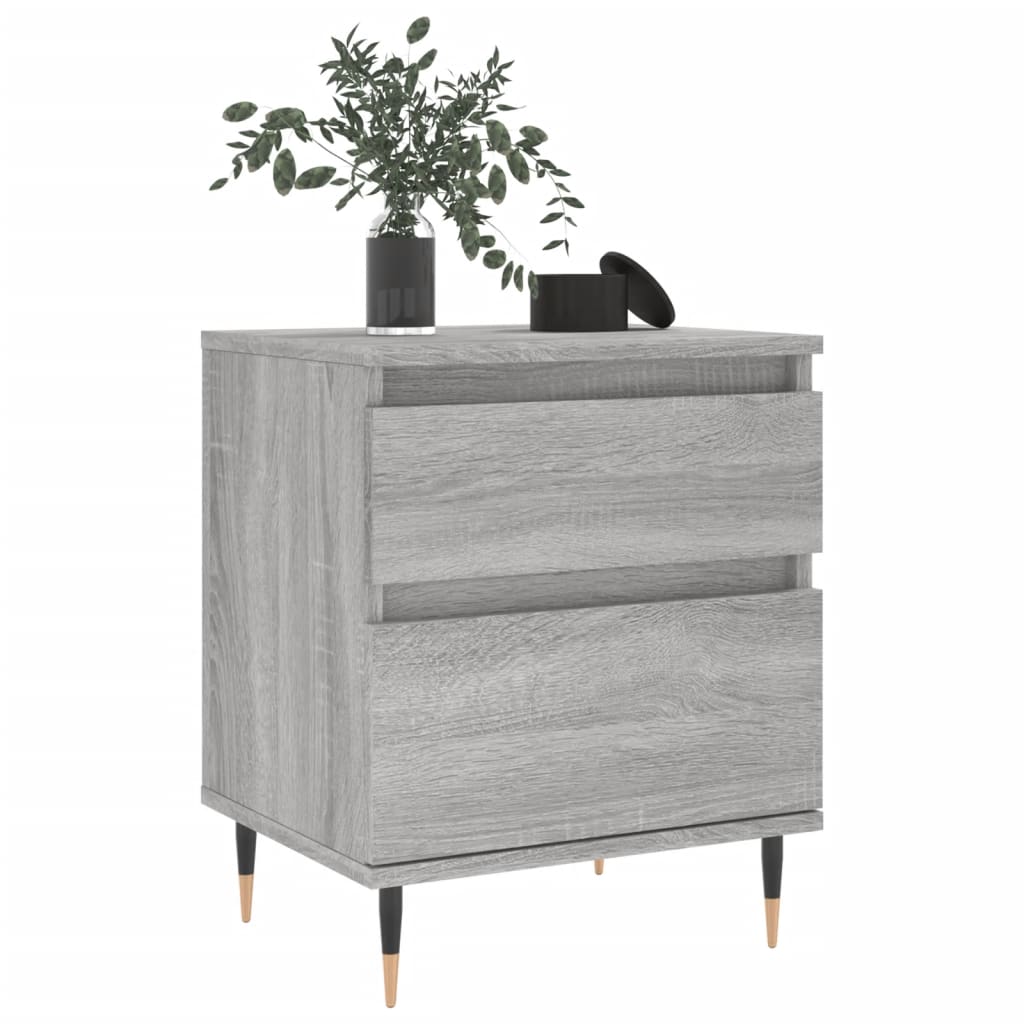 vidaXL Κομοδίνο Γκρι Sonoma 40 x 35 x 50 εκ. από Επεξεργασμένο Ξύλο