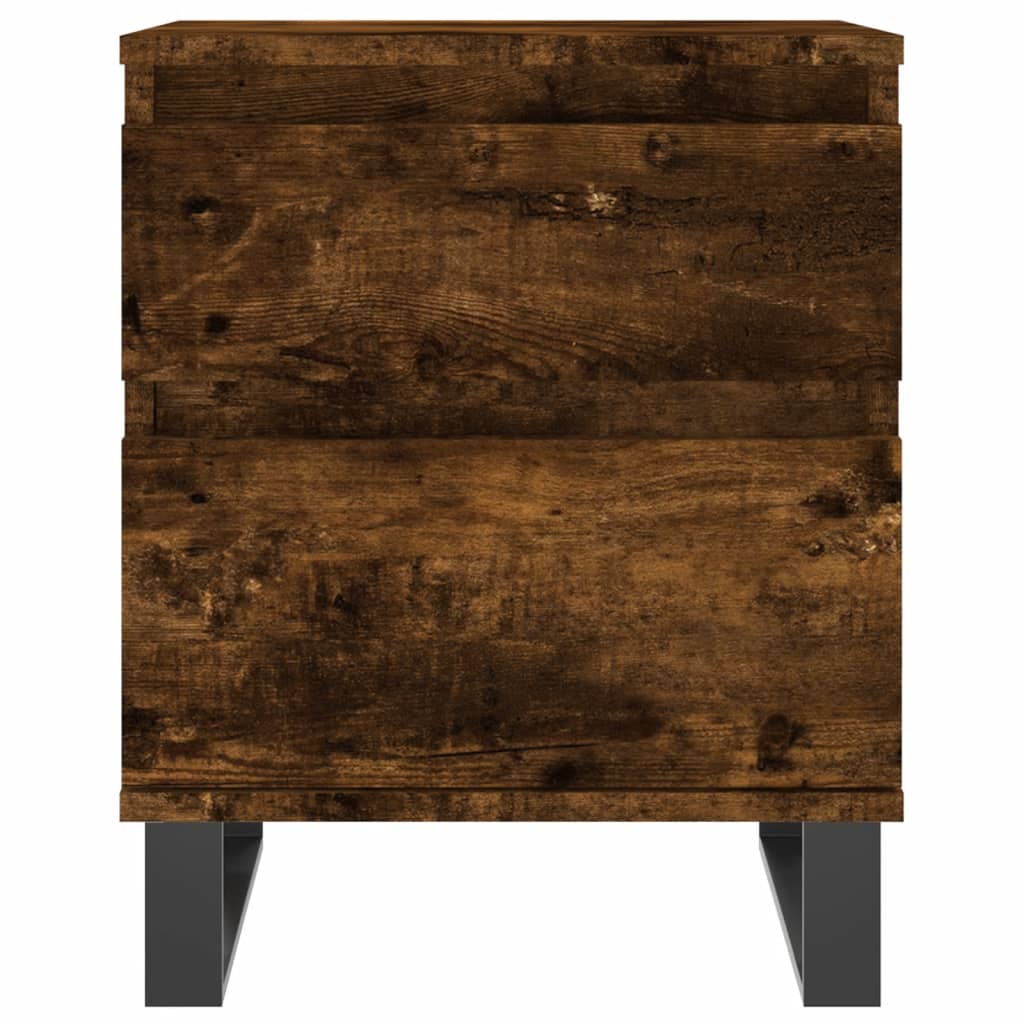 vidaXL Κομοδίνα 2 τεμ. Καπνιστή Δρυς 40 x 35 x 50 εκ. Επεξεργ. Ξύλο