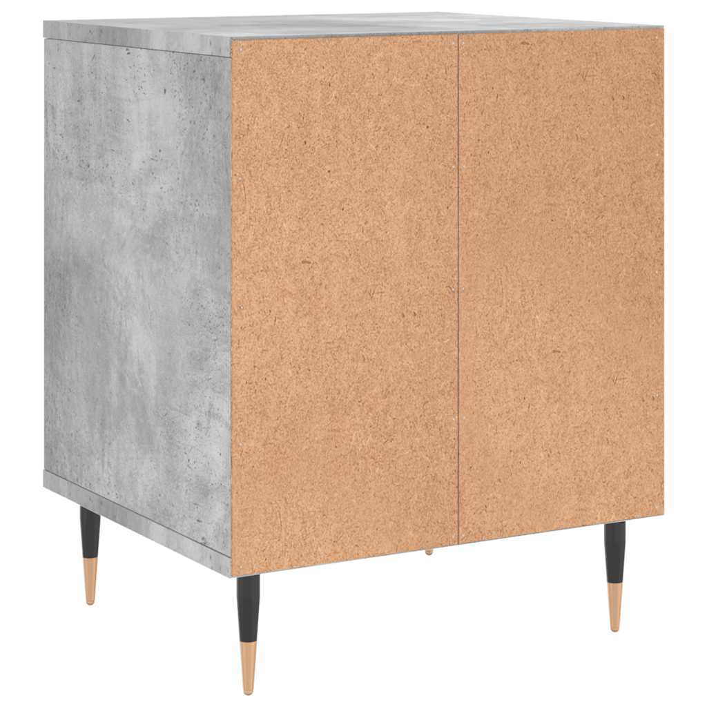 vidaXL Κομοδίνο Γκρι Σκυροδέματος 40 x 35 x 50 εκ. από Επεξεργ. Ξύλο