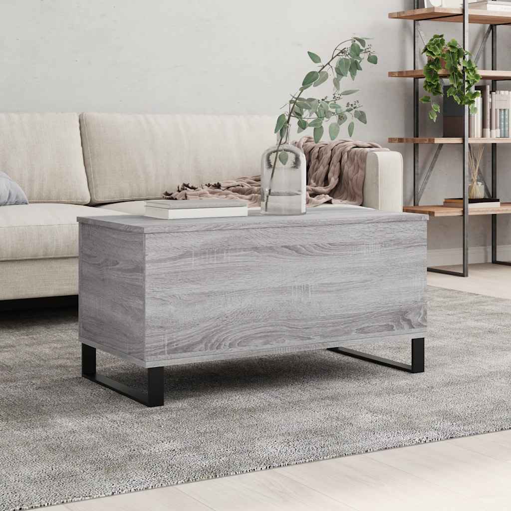vidaXL Τραπεζάκι Σαλονιού Γκρι Sonoma 90x44,5x45 εκ.Επεξεργασμένο Ξύλο