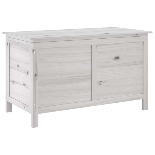 vidaXL Μπαούλο Αποθ. Κήπου Λευκό 99x49,5x58,5εκ Μασίφ Ξύλο Ελάτης