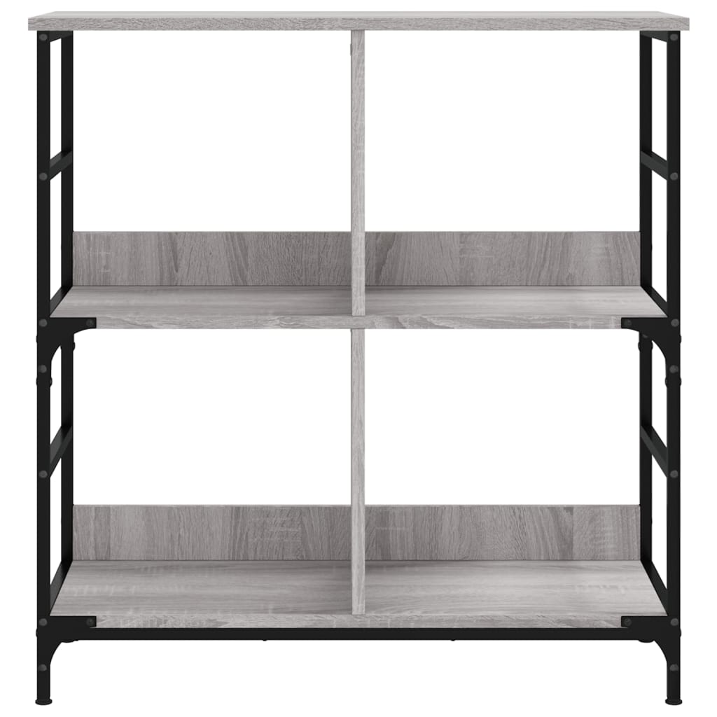 vidaXL Βιβλιοθήκη Γκρι Sonoma 78,5x33x82 εκ. Επεξεργασμένο Ξύλο