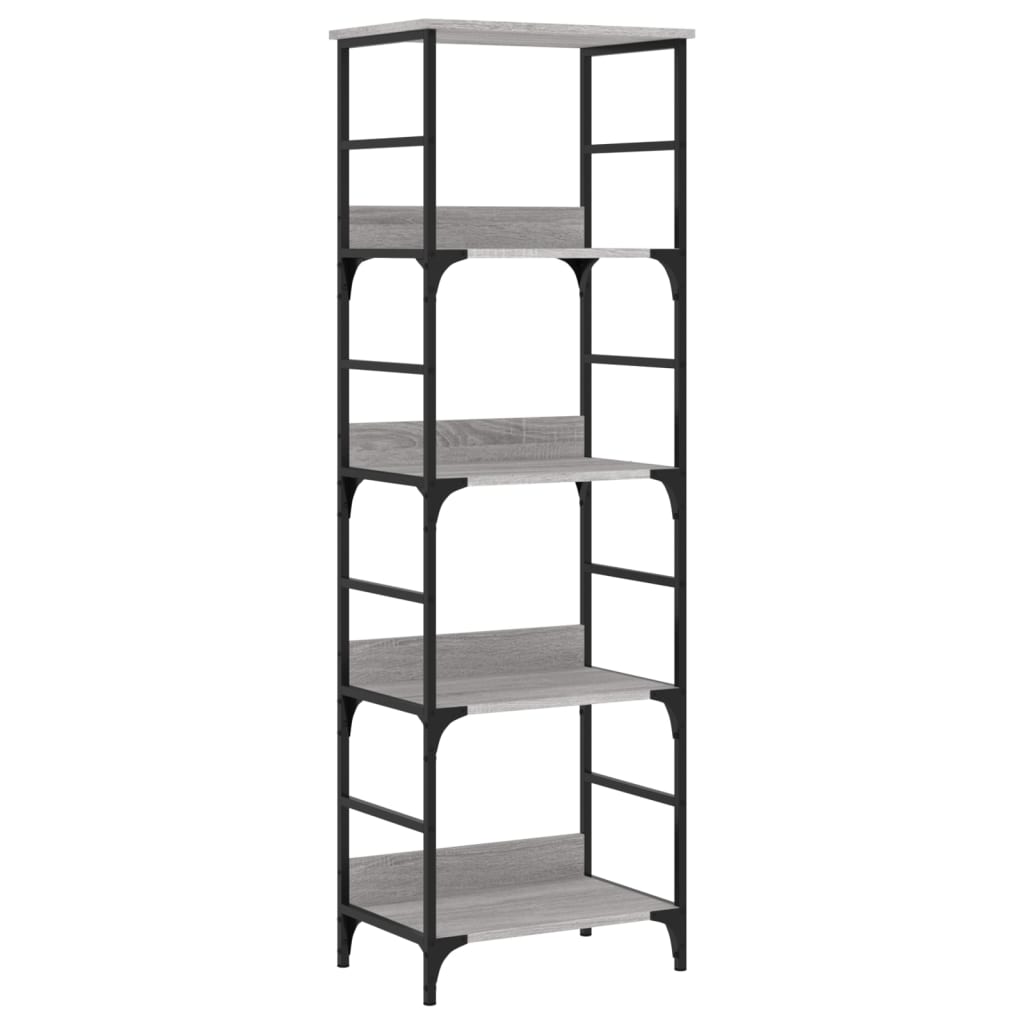 vidaXL Βιβλιοθήκη Γκρι Sonoma 50x33x153 εκ. Επεξεργασμένο Ξύλο