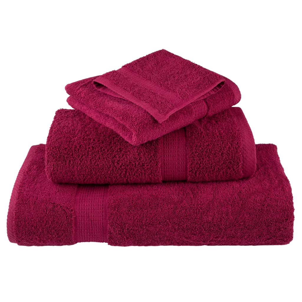 vidaXL Premium Πετσέτες μπάνιου SOLUND 10 τμχ Bordeaux 70x140 εκ. 600 gsm