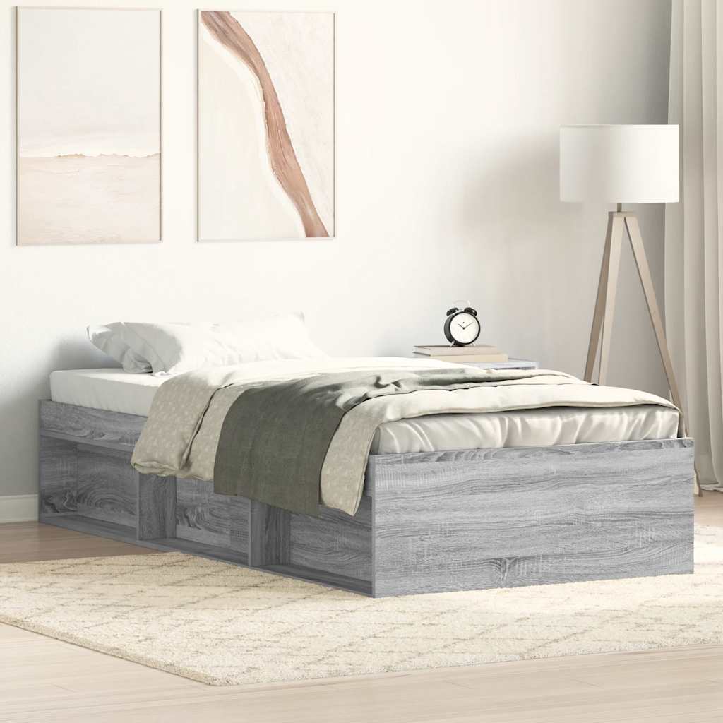 vidaXL Πλαίσιο Κρεβατιού Γκρι Sonoma 100x200 εκ.