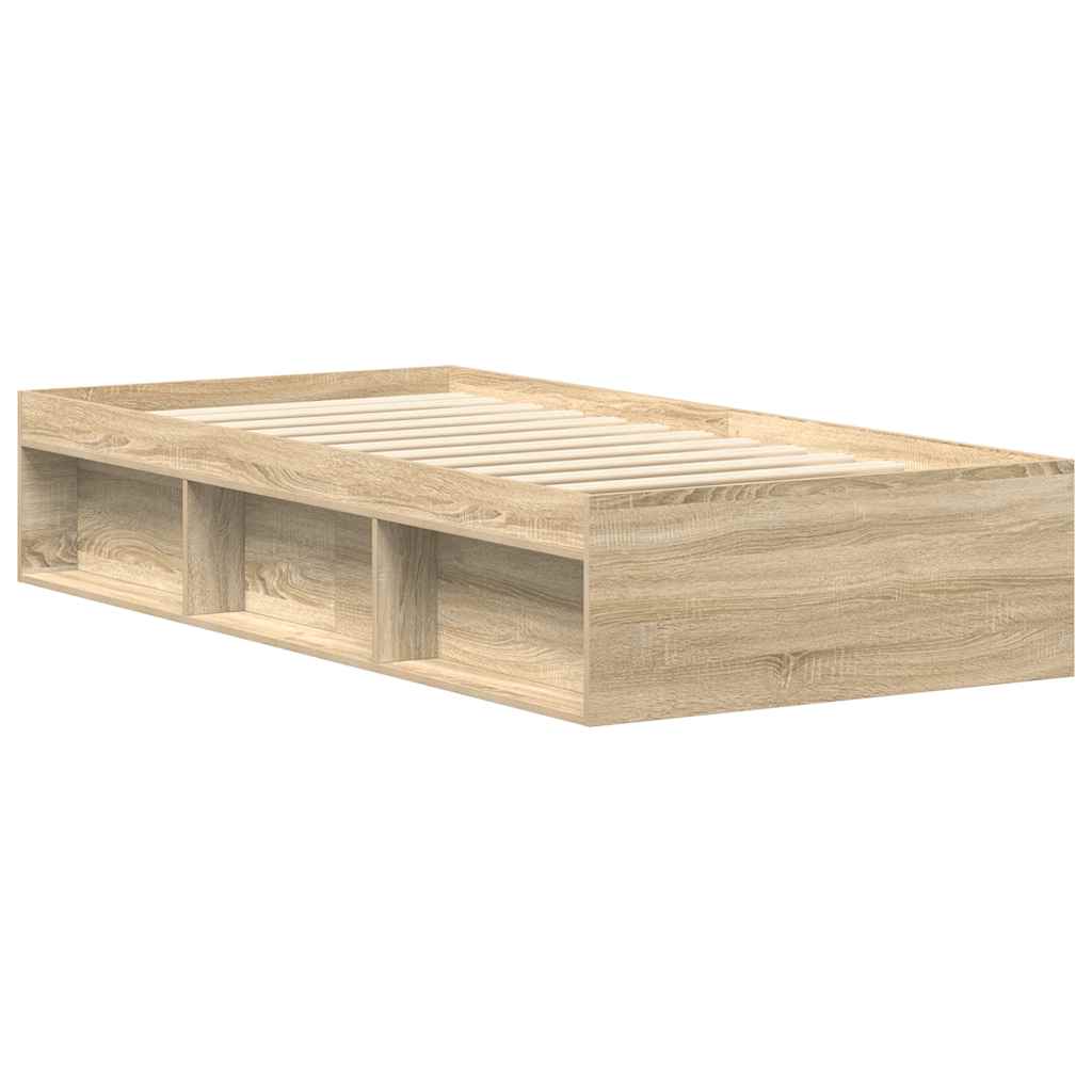 vidaXL Πλαίσιο Κρεβατιού Sonoma Δρυς 90 x 190 εκ.