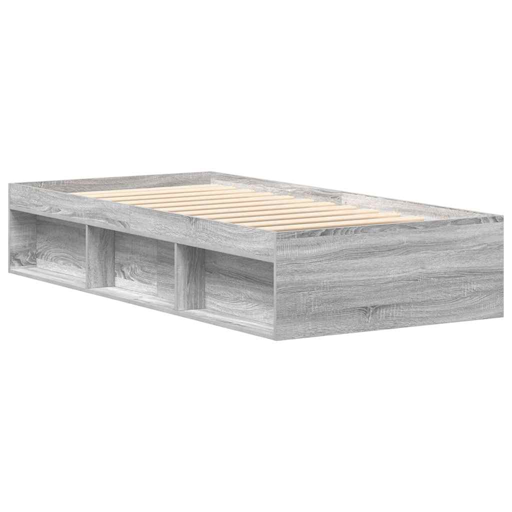 vidaXL Πλαίσιο Κρεβατιού Γκρι Sonoma 90 x 190 εκ.