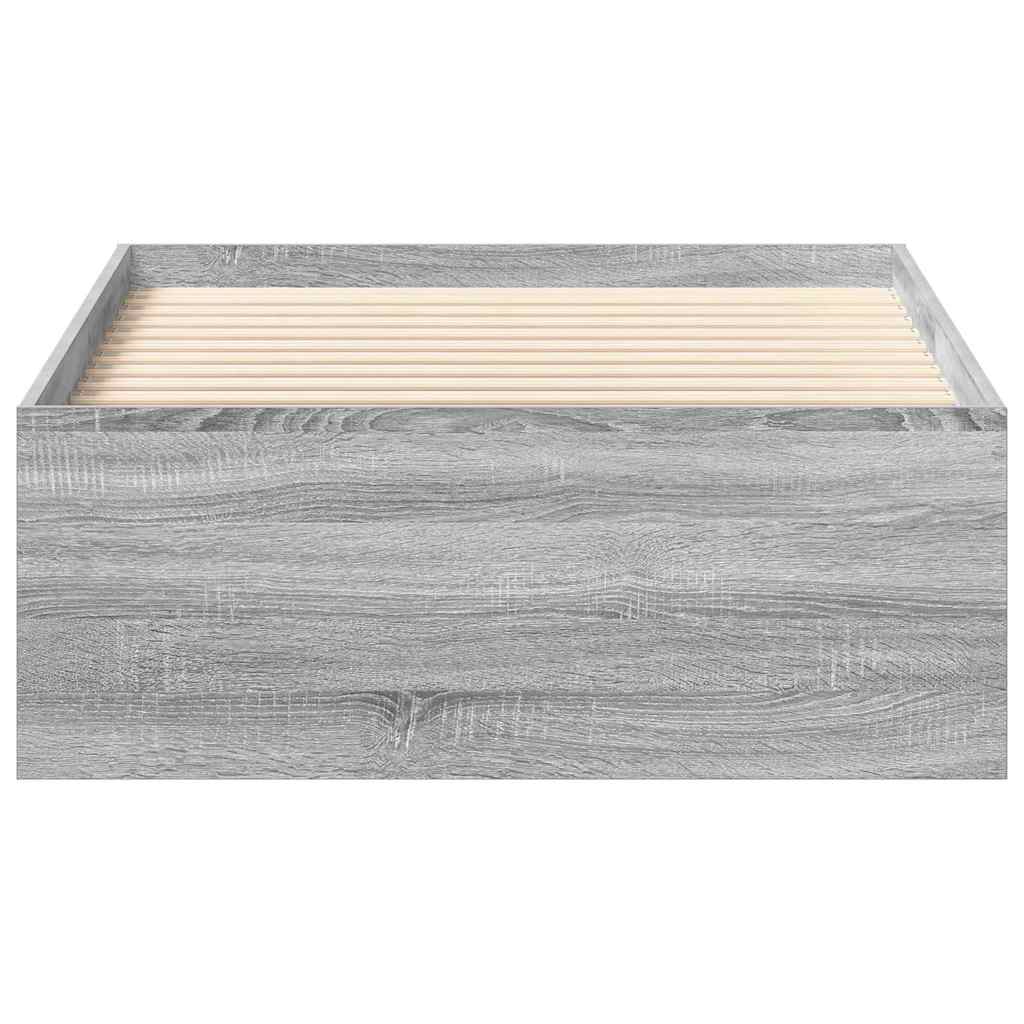vidaXL Πλαίσιο Κρεβατιού Γκρι Sonoma 90 x 190 εκ.