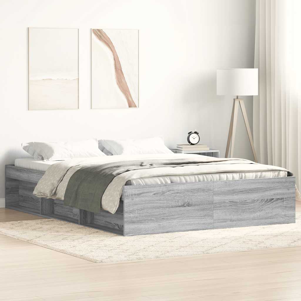 vidaXL Πλαίσιο Κρεβατιού Γκρι Sonoma 120x200 εκ.
