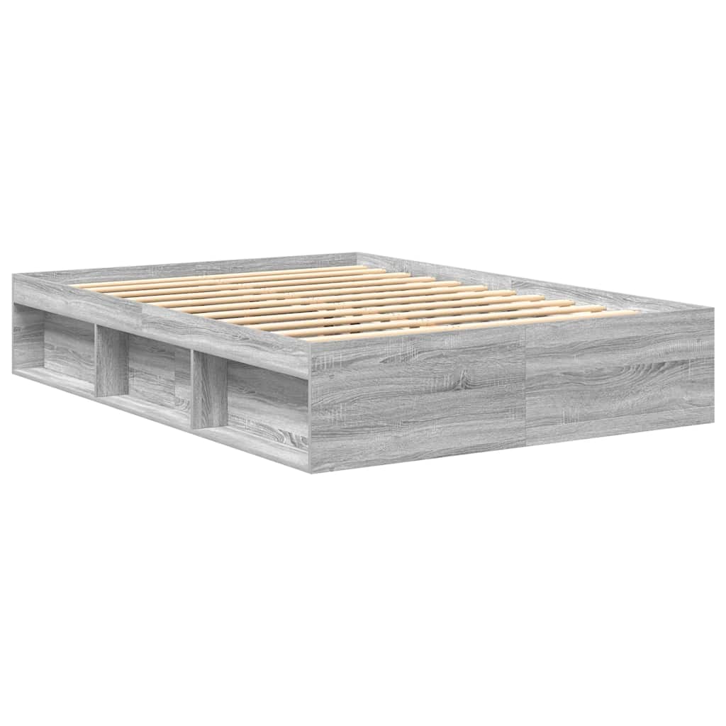 vidaXL Πλαίσιο Κρεβατιού Γκρι Sonoma 150 x 200 εκ. King Size