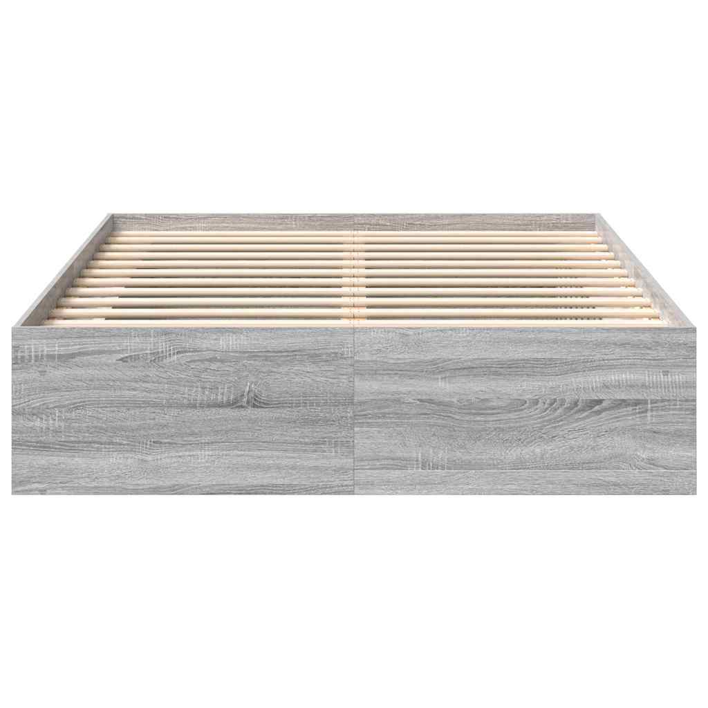 vidaXL Πλαίσιο Κρεβατιού Γκρι Sonoma 150 x 200 εκ. King Size