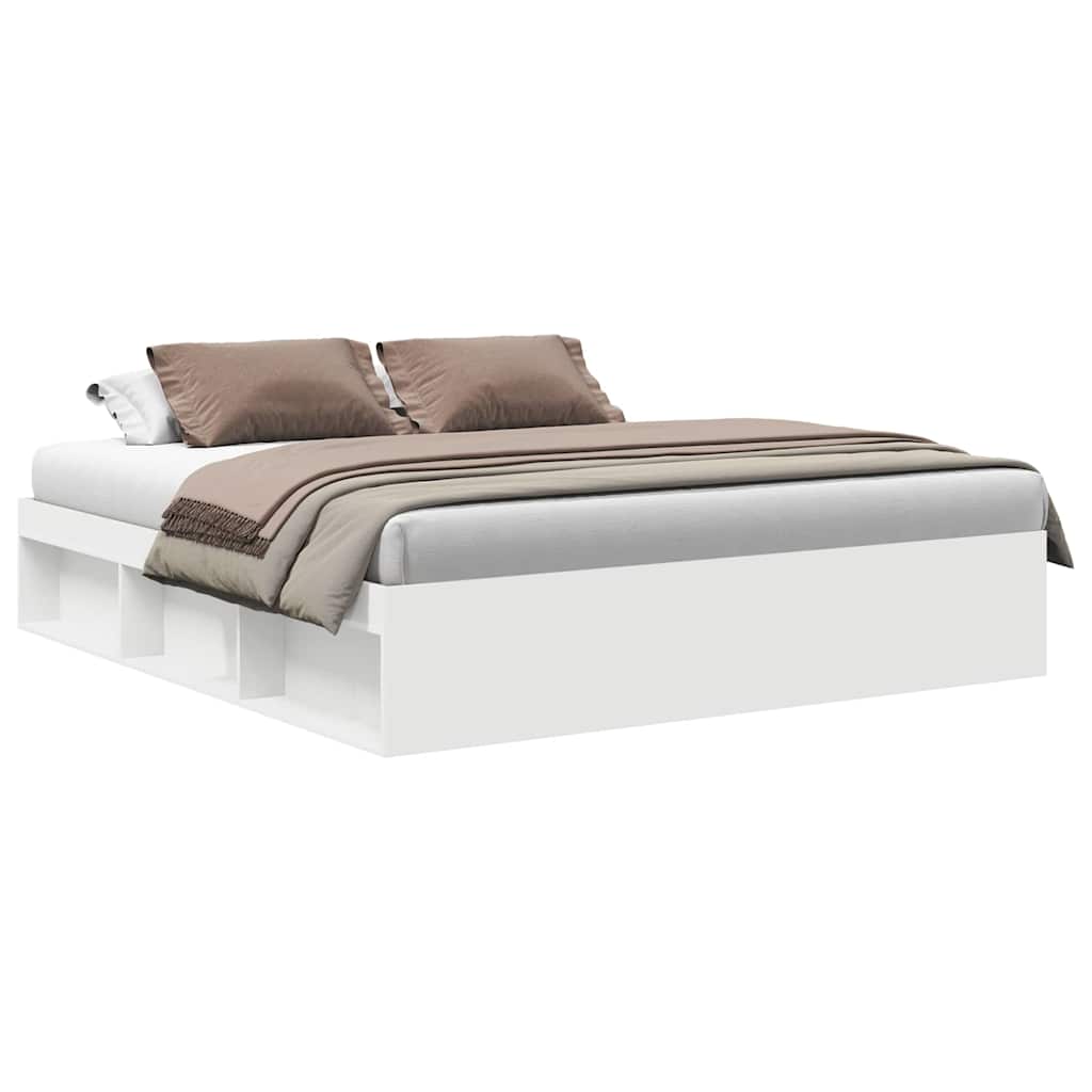 vidaXL Πλαίσιο Κρεβατιού Λευκό 180 x 200 εκ. Super King