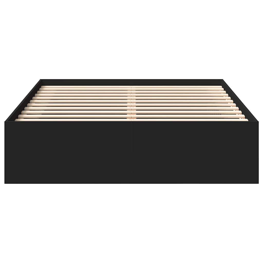 vidaXL Πλαίσιο Κρεβατιού Μαύρο 120 x 190 εκ. Small Double