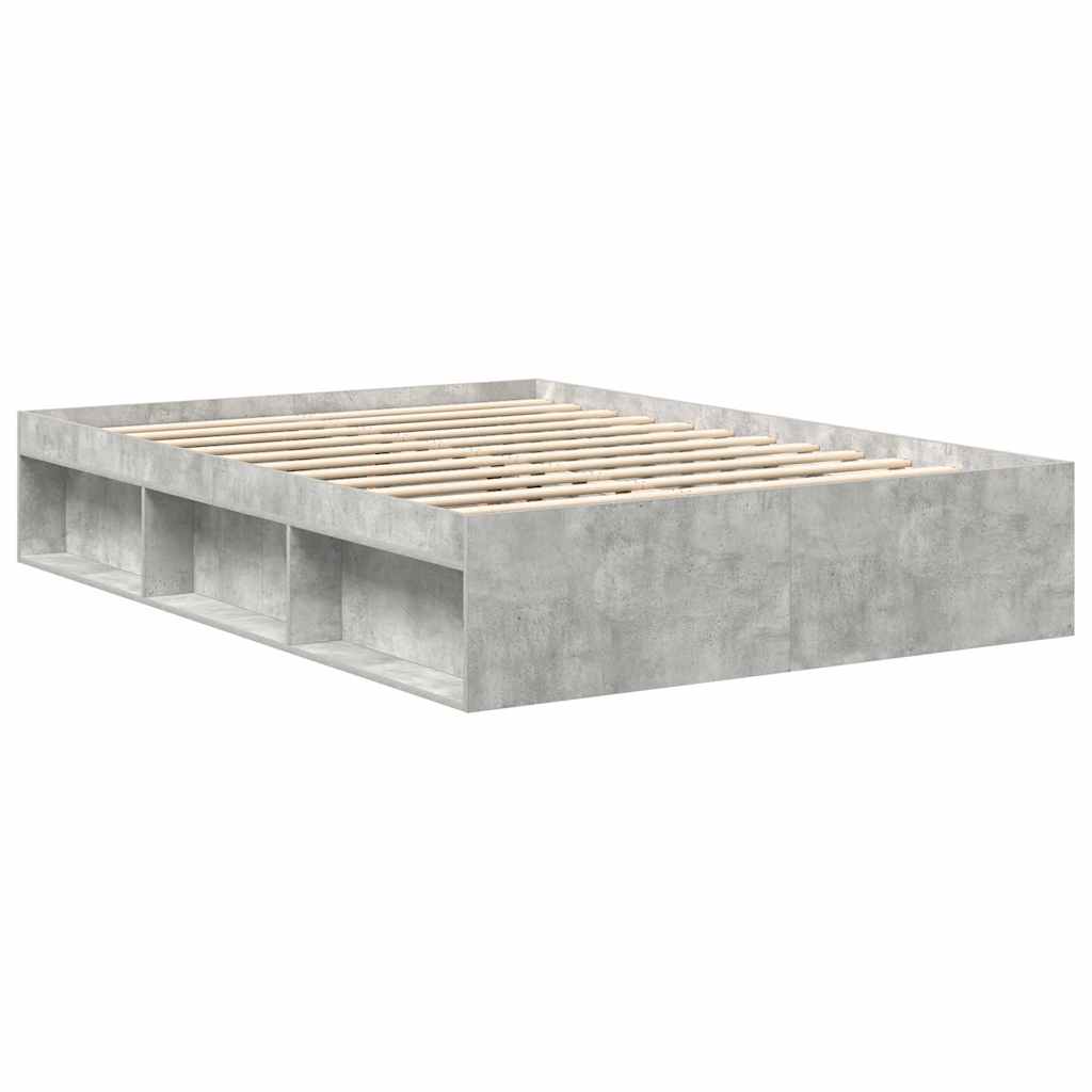 vidaXL Πλαίσιο Κρεβατιού Γκρι Σκυροδέματος 120x190 εκ. Small Double