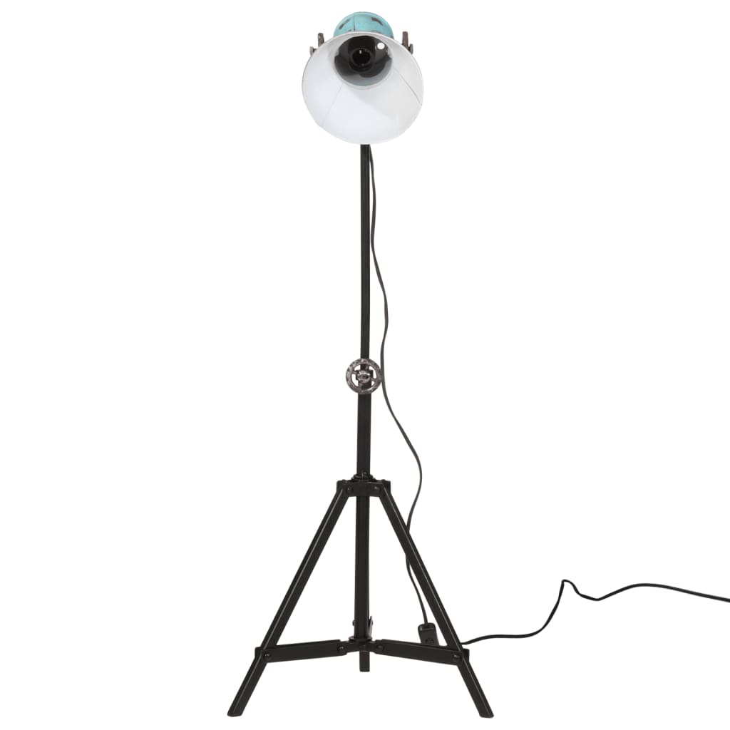 vidaXL Φωτιστικό Δαπέδου 25 W Αντικέ Μπλε 35x35x65/95 εκ. Ε27