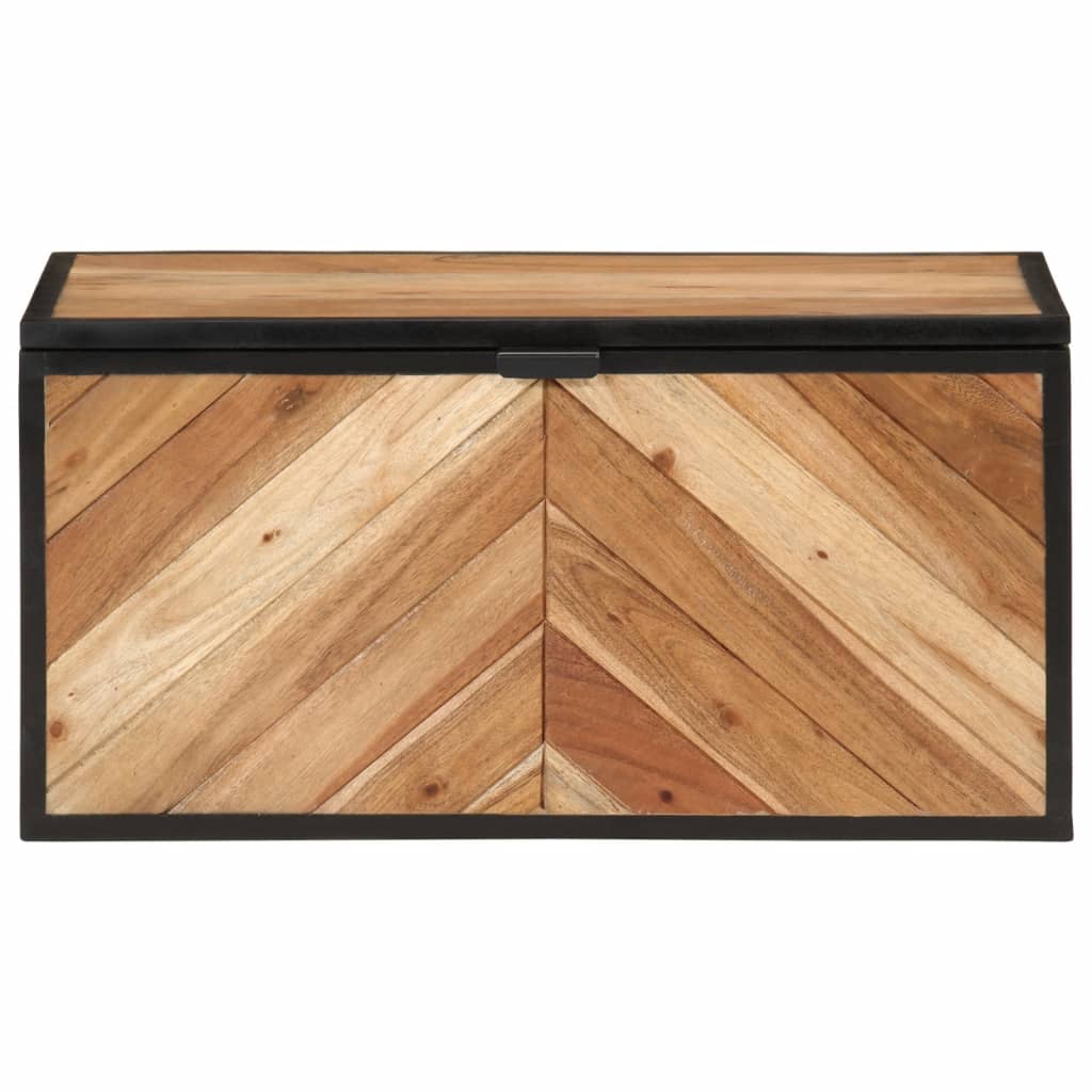 vidaXL Κουτί Αποθήκευσης 60x30x30 εκ. Μασίφ Ξύλο Ακακίας/Σίδερο