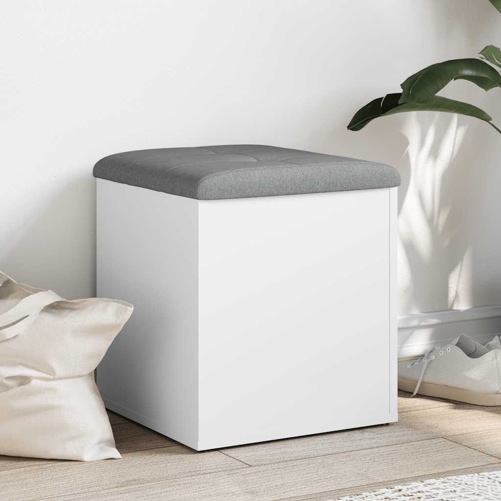 vidaXL Πάγκος Αποθήκευσης Λευκός 42x42x45 εκ. από Τεχνητό Ξύλο