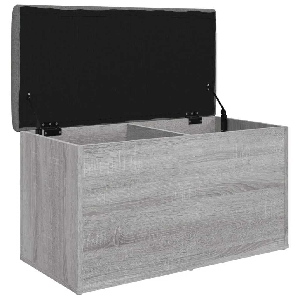 vidaXL Παγκάκι Αποθήκευσης Γκρι Sonoma 82x42x45 εκ. Επεξεργασμένο Ξύλο
