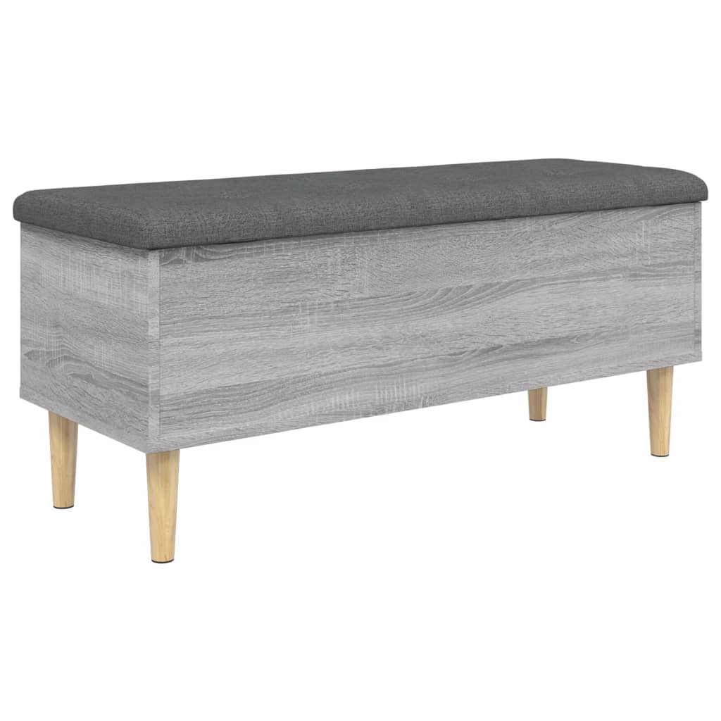 vidaXL Παγκάκι Αποθήκευσης Γκρι Sonoma 102x42x46 εκ Επεξεργασμένο Ξύλο