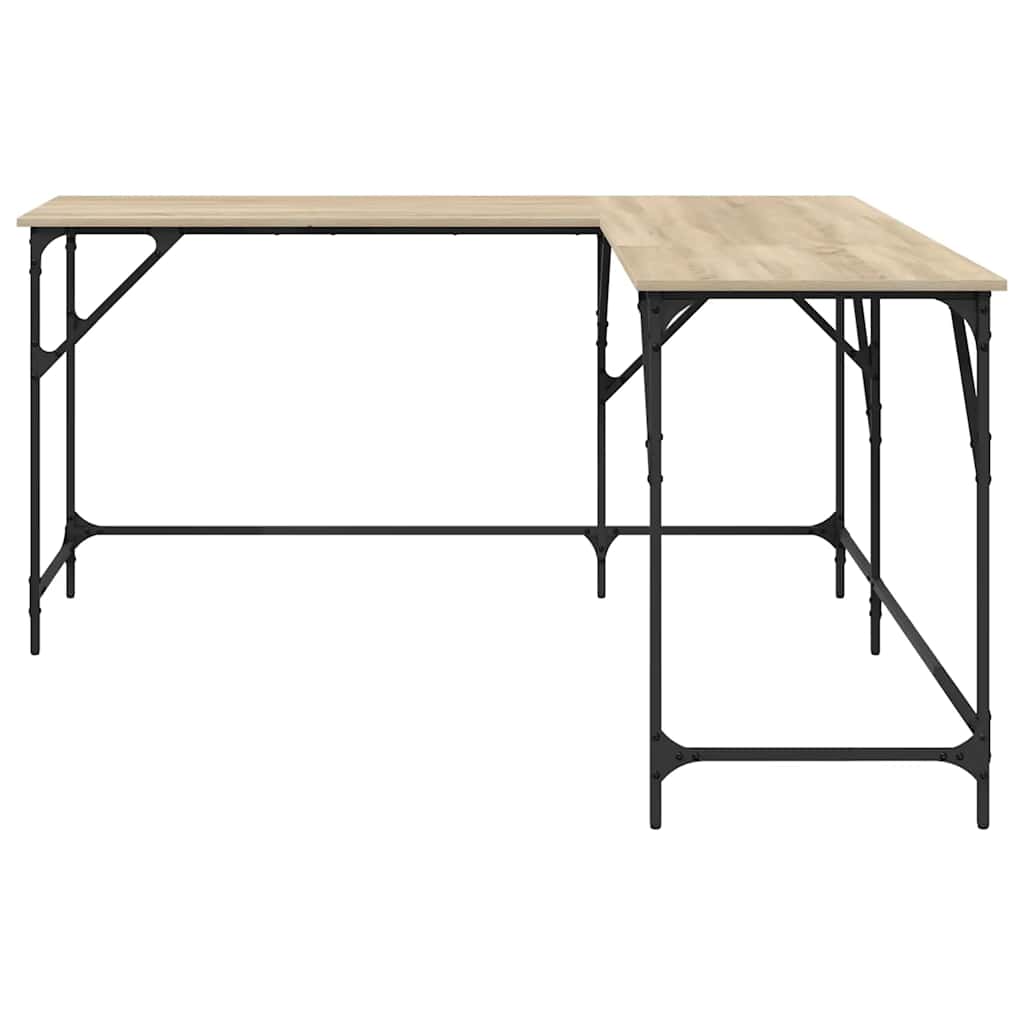 vidaXL Γραφείο Sonoma Δρυς 149 x 149 x 75 εκ. από Επεξεργασμένο Ξύλο