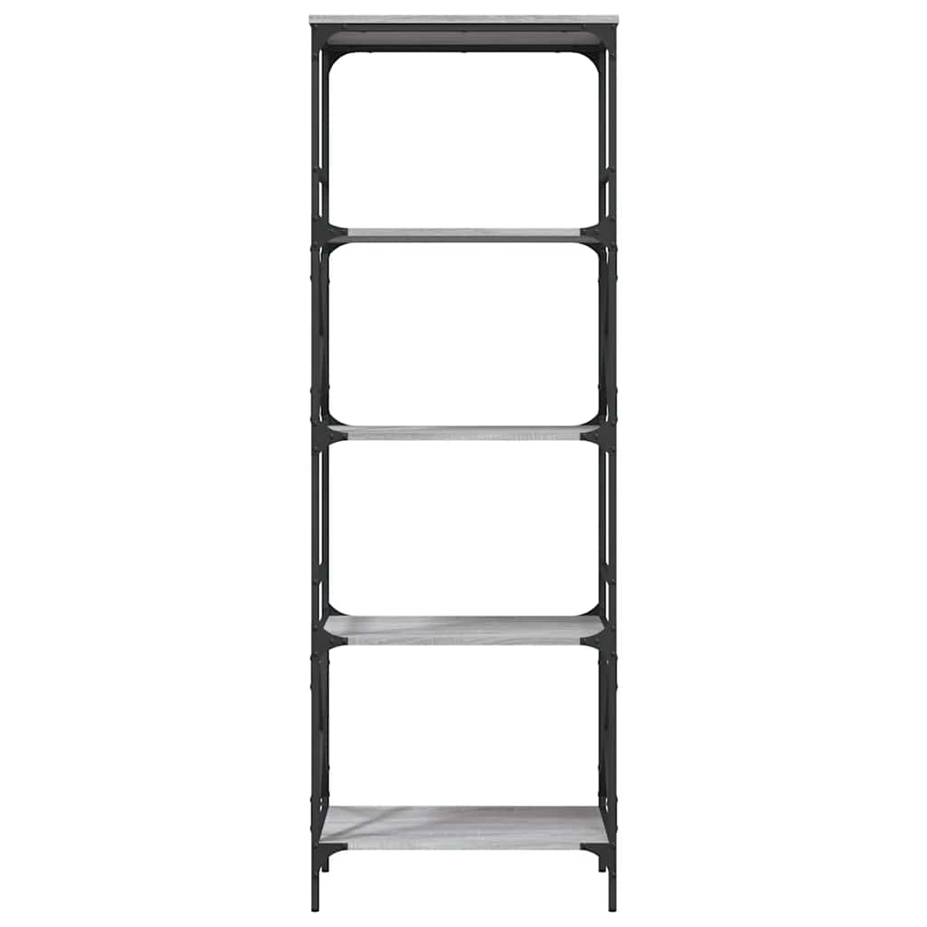 vidaXL Βιβλιοθήκη 5 Επιπέδων Γκρι Sonoma 59 x 35 x 171 εκ. Επεξ. Ξύλο
