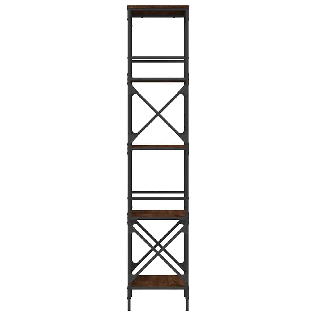 vidaXL Βιβλιοθήκη 5 Επιπέδων Καφέ Δρυς 59 x 35 x 171 εκ. Επεξεργ. Ξύλο