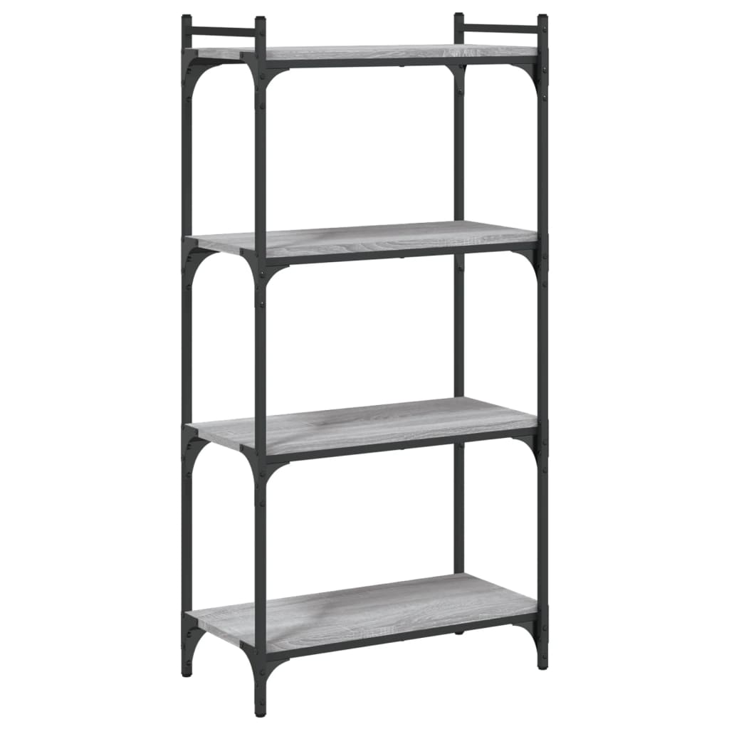 vidaXL Βιβλιοθήκη 4 Επιπέδων Γκρι Sonoma 60x30x120 εκ. Επεξεργ. Ξύλο