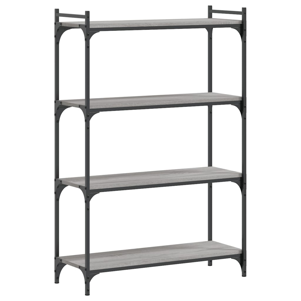vidaXL Βιβλιοθήκη 4 Επιπέδων Γκρι Sonoma 80x30x120 εκ. Επεξεργ. Ξύλο