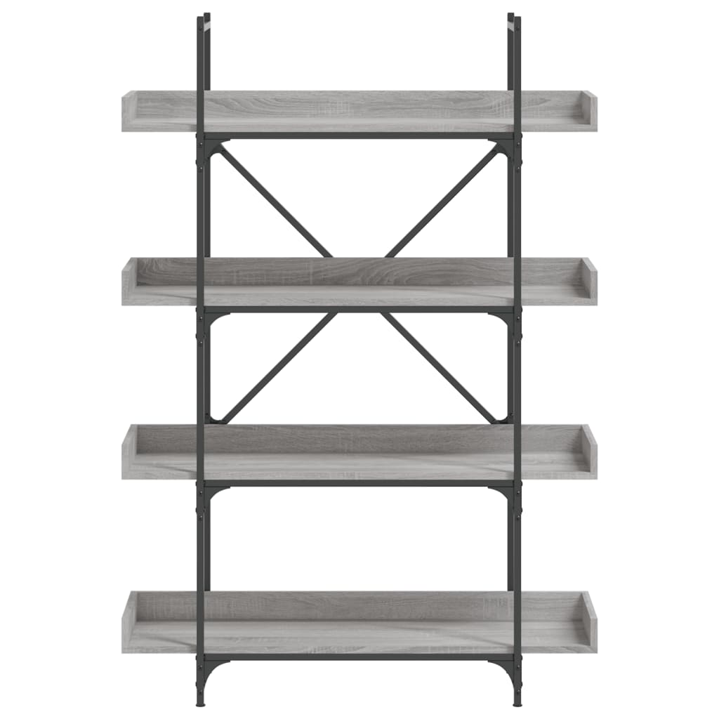 vidaXL Βιβλιοθήκη 4 Επιπέδων Γκρι Sonoma 100x33x145,5εκ. Επεξεργ. Ξύλο