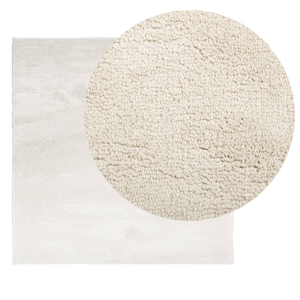 vidaXL Χαλί OVIEDO με Κοντό Πέλος Μπεζ 120 x 120 εκ.