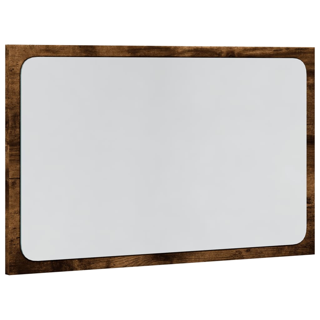 vidaXL LED Καθρέφτης Μπάνιου Καπνιστή Δρυς 60x8,5x38 εκ. Επεξεργ. Ξύλο