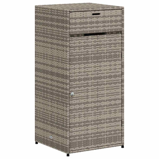 vidaXL Ντουλάπι Αποθήκευσης Κήπου Γκρι 55x55x111 εκ. Συνθετικό Ρατάν
