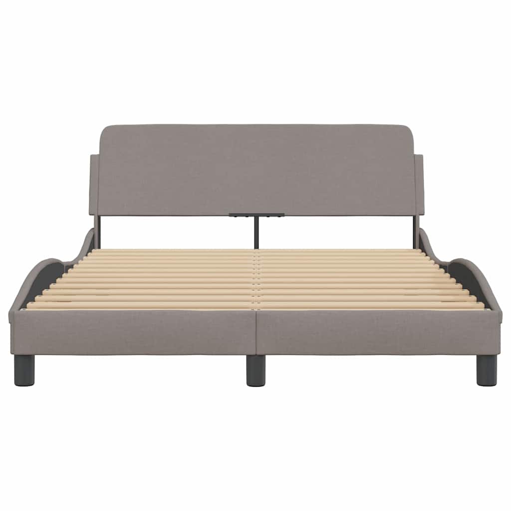 vidaXL Σκελετός Κρεβατιού Dover Taupe 120x200 εκ. Υφασμάτινο