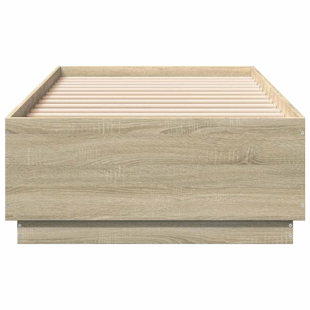 vidaXL Πλαίσιο Κρεβατιού Sonoma Δρυς 100x200 εκ. Επεξεργασμένο Ξύλο