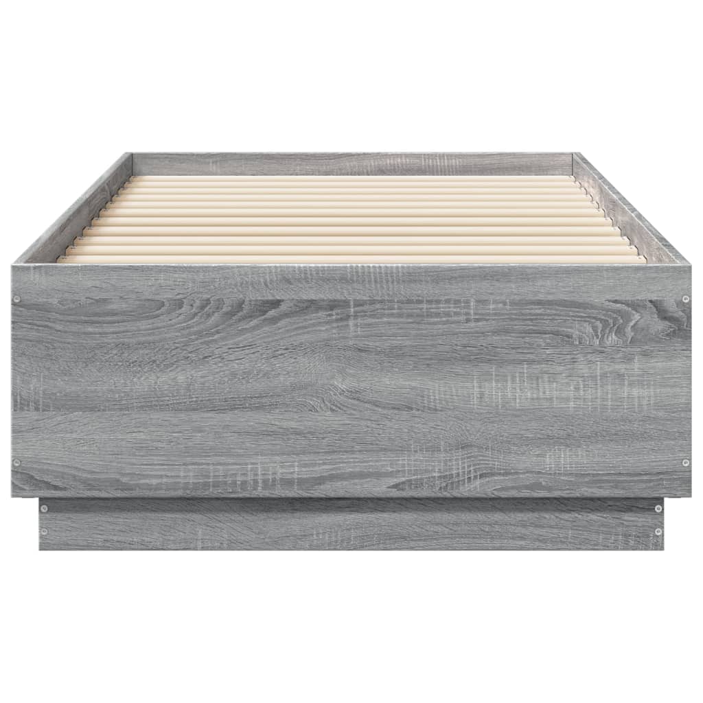 vidaXL Πλαίσιο Κρεβατιού Γκρι Sonoma 75x190 εκ. Επεξεργασμένο Ξύλο