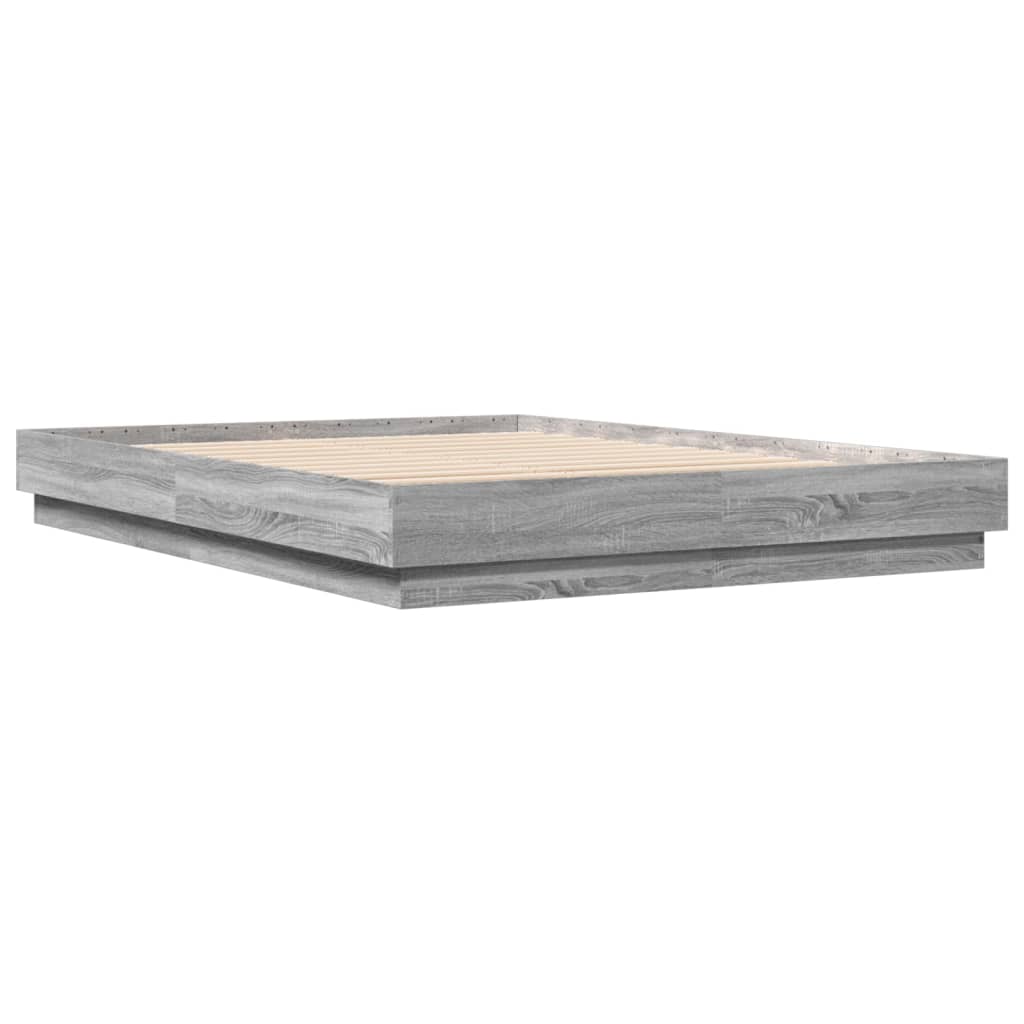 vidaXL Πλαίσιο Κρεβατιού με LED Γκρι sonoma 120 x 200 εκ.