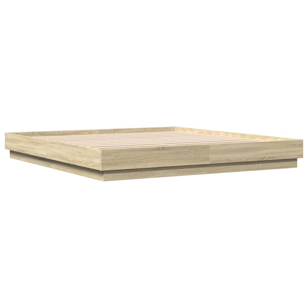 vidaXL Πλαίσιο Κρεβατιού Sonoma Δρυς 180x200 εκ. Επεξεργασμένο Ξύλο