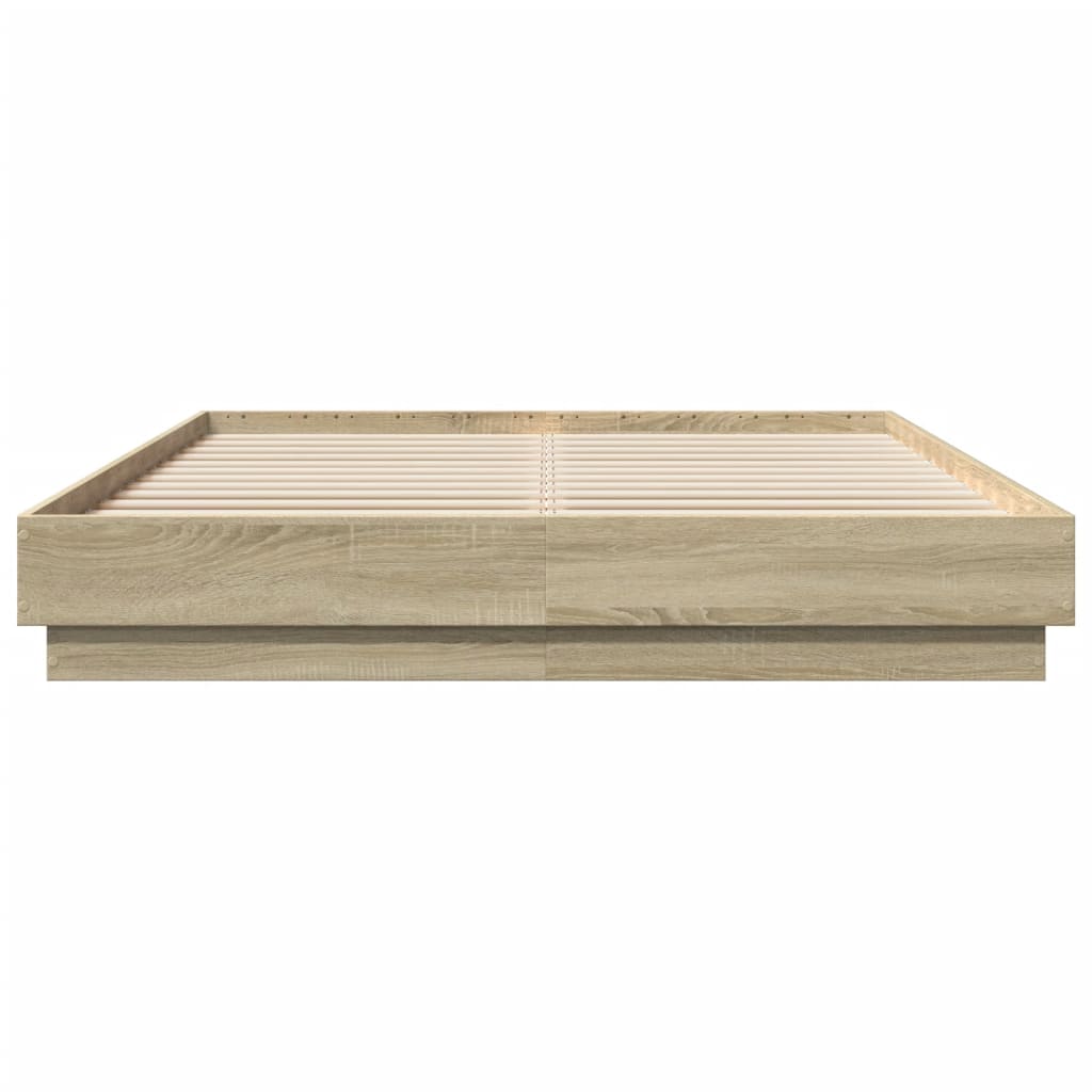 vidaXL Πλαίσιο Κρεβατιού Sonoma Δρυς 160x200 εκ. Επεξεργασμένο Ξύλο