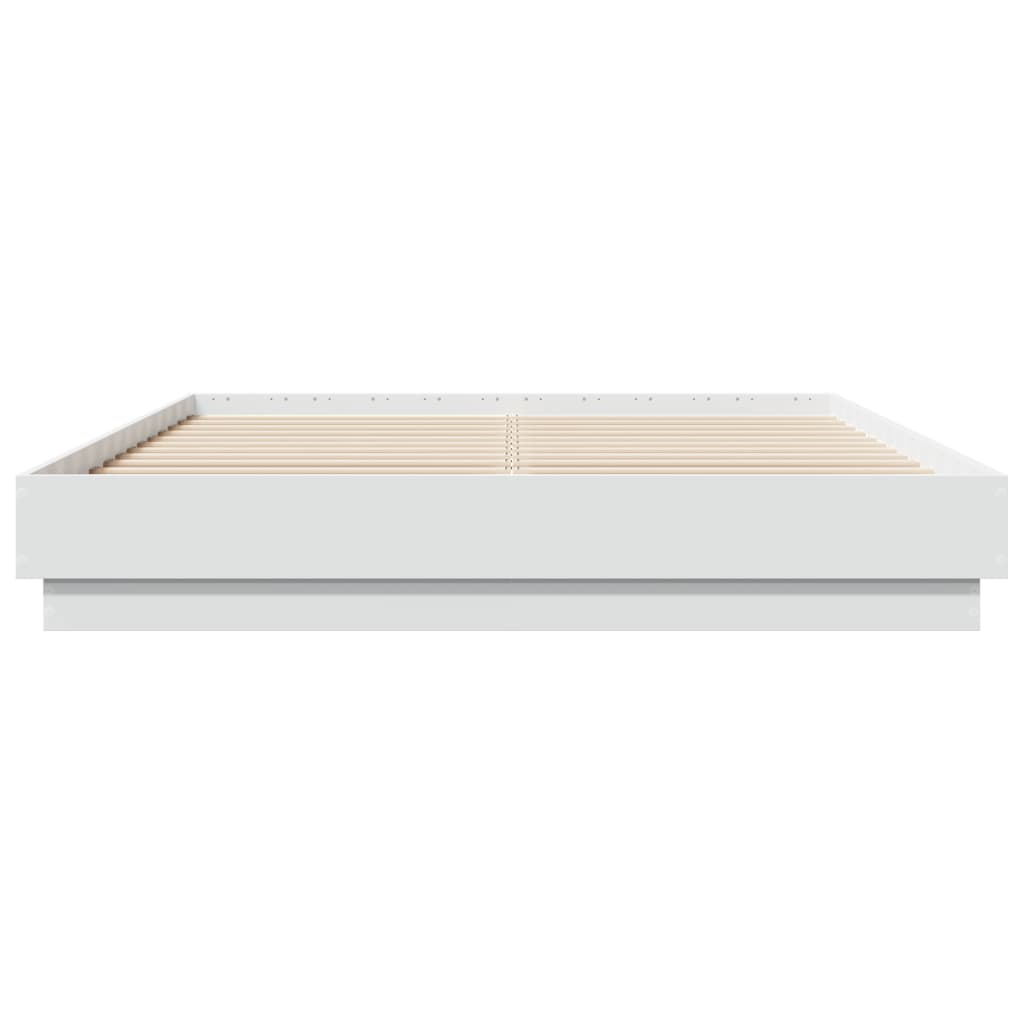 vidaXL Πλαίσιο Κρεβατιού Λευκό 160x200 εκ. Επεξεργασμένο Ξύλο