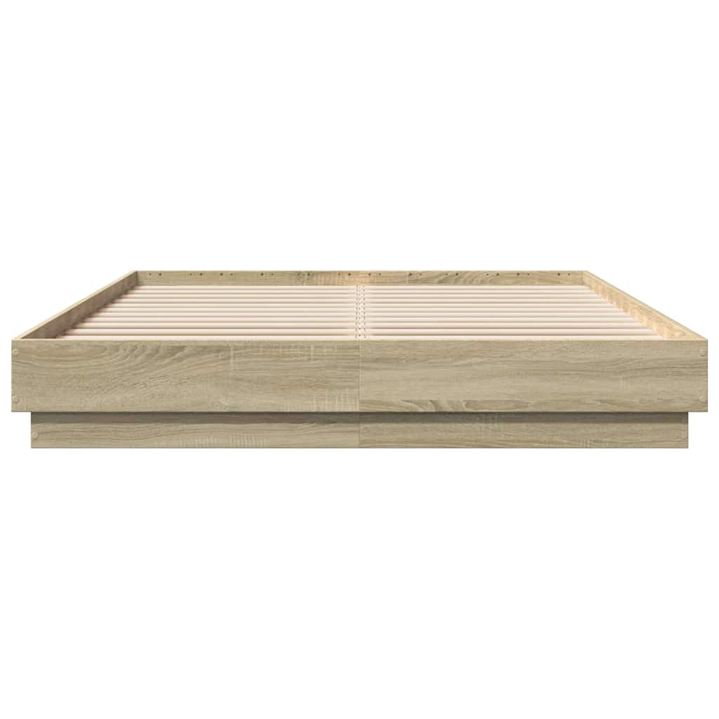vidaXL Πλαίσιο Κρεβατιού Sonoma Δρυς 120x200 εκ. Επεξεργασμένο Ξύλο