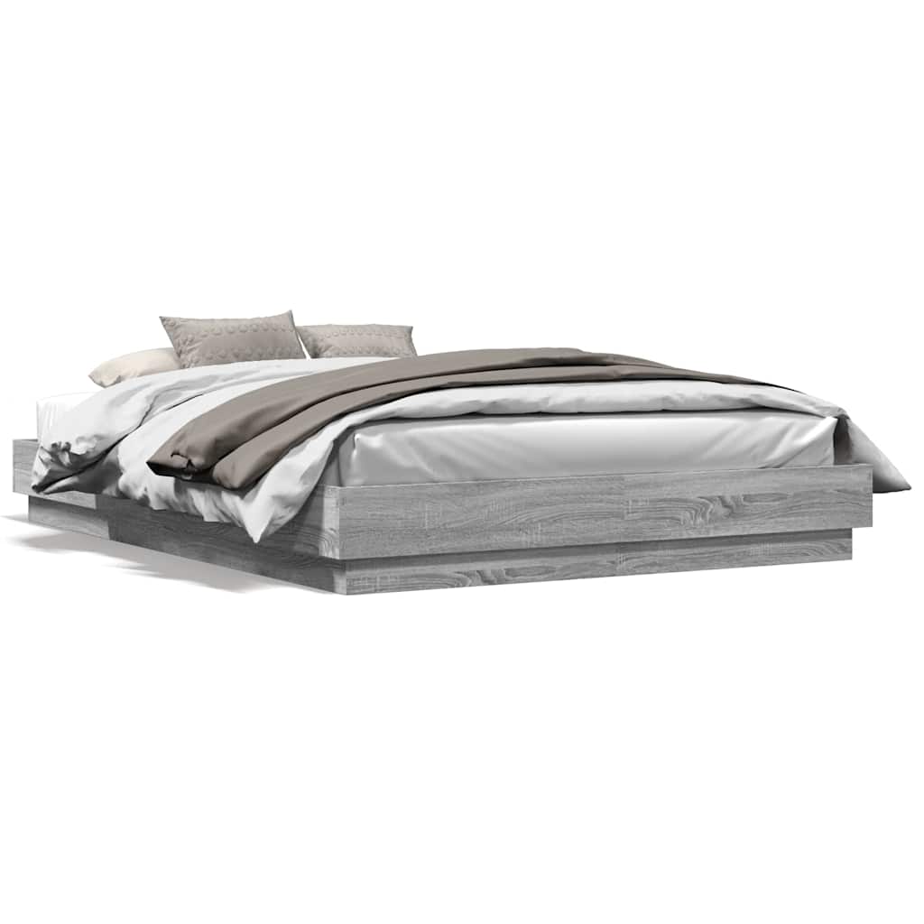 vidaXL Πλαίσιο Κρεβατιού Γκρι Sonoma 120x200 εκ. Επεξεργασμένο Ξύλο