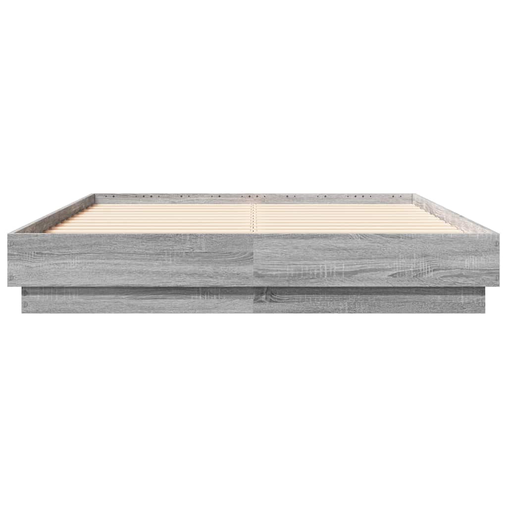 vidaXL Πλαίσιο Κρεβατιού Γκρι Sonoma 120 x 190 εκ. Επεξεργασμένο Ξύλο