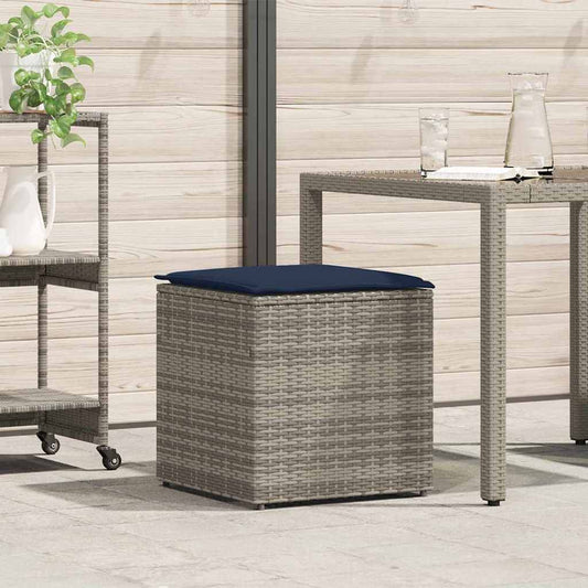 vidaXL Κουτί Μαξιλαριών Γκρι 50 x 50 x 50 cm συνθετικό ρατάν